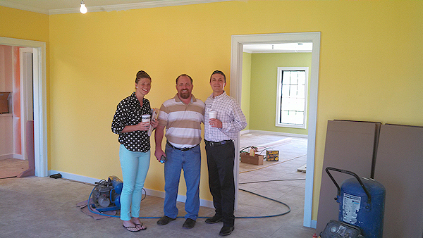 Mrs. Morgan Davis, Phillip McMillan and Luke Allen in the Shelley House admissions room.  This is where children and families will first meet our staff.
