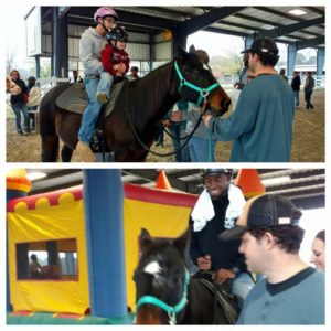 Horse and pony rides under the covered area of the WildHorse Arena.